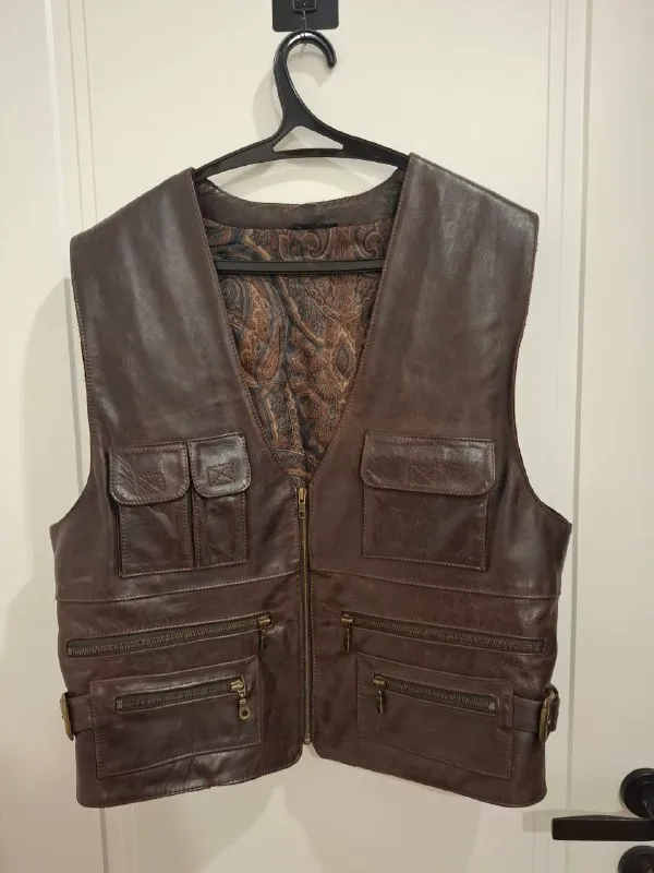 Vintage Leather Utility Vest