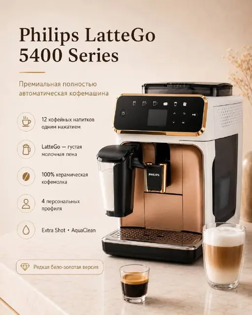 Philips LatteGo 5400 Series EP5443/70 — Анталия — 22 000 ₺