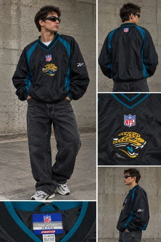 Винтажная олимпийка NFL Reebok Jacksonville Jaguars