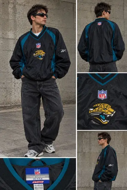 Винтажная олимпийка NFL Reebok Jacksonville Jaguars — Батуми — 100 ₾