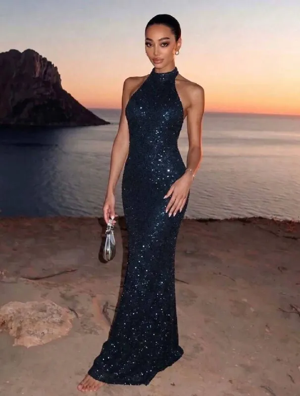 Sparkly Backless Dress