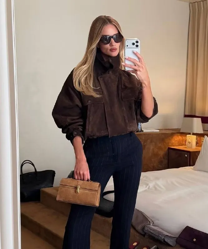 Замшевая куртка YSL