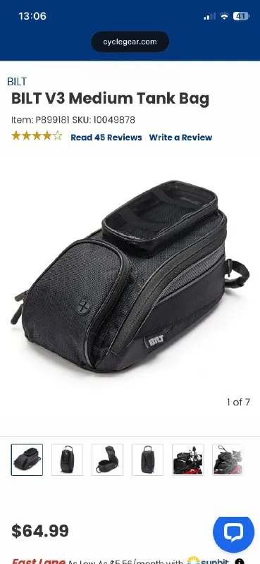 Туристическая сумка на бак Bilt v3