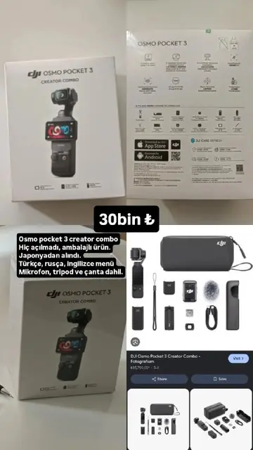 DJI Osmo Pocket 3 Creator Combo — Анталия — 30 000 ₺