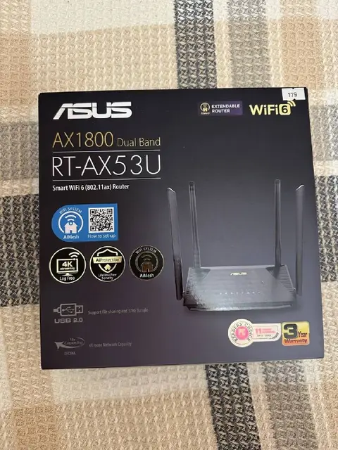 Новый роутер Asus RT-AX53U AX1800 Wifi 6 — Тбилиси — 120 ₾