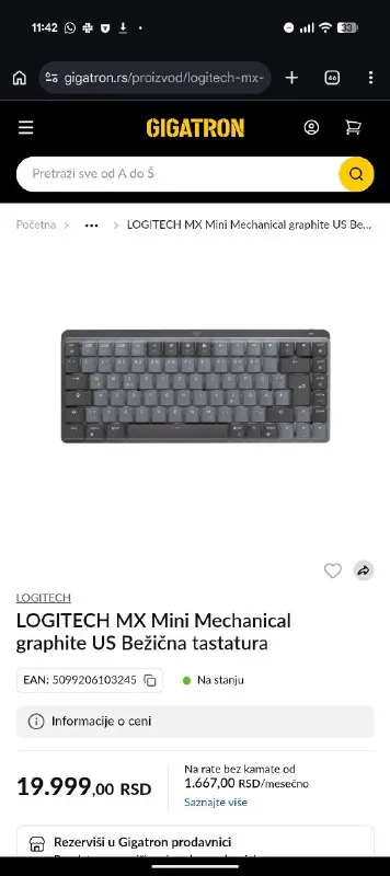LOGITECH MX Mini Mechanical graphite