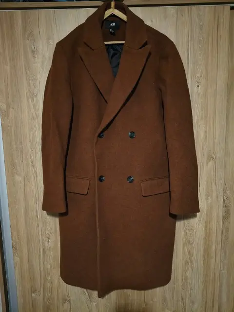 Мужское коричневое теплое пальто H&M — Тбилиси — 50 ₾