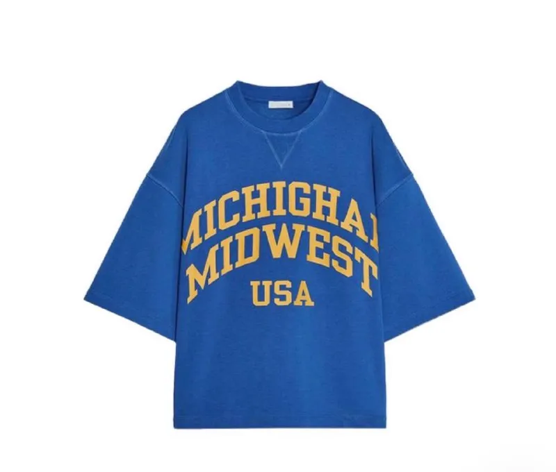 Футболка синяя Zara S-M