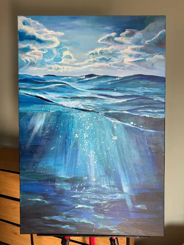 Картина море холст 60×90 акрил