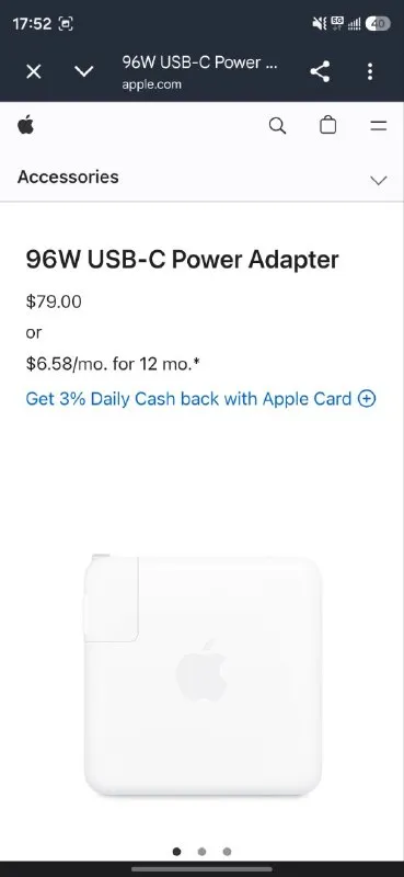 Apple 96W USB-C Power Adapter