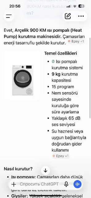 Сушильная машина Arçelik 9кг — Antalya — 15,000 ₺