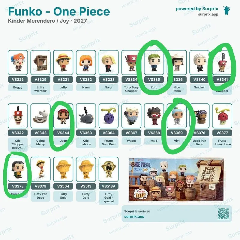 Фигурки one piece kinder joy