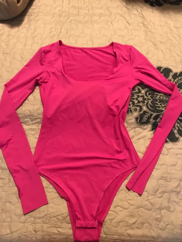 Боди розовое