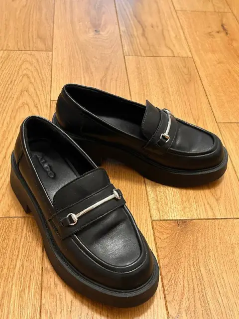 Женские черные кожаные лоферы ALDO — Белград — 5 000 дин