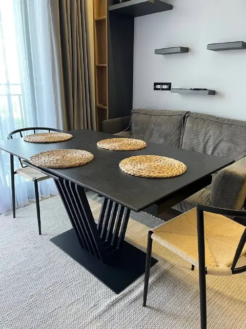 Стол кухонный, стеклокерамика и металл — Batumi — 650 ₾